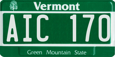 VT license plate AIC170