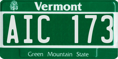 VT license plate AIC173