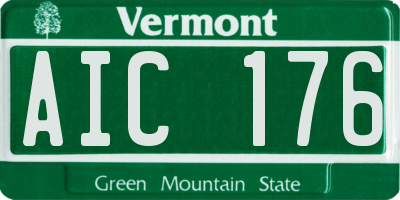 VT license plate AIC176