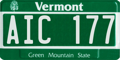 VT license plate AIC177