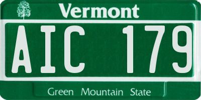 VT license plate AIC179