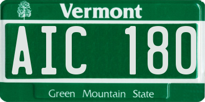 VT license plate AIC180