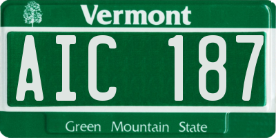 VT license plate AIC187