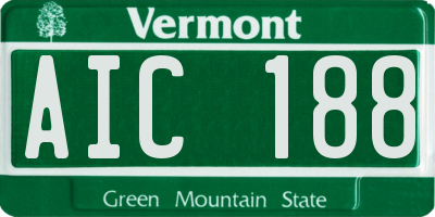 VT license plate AIC188