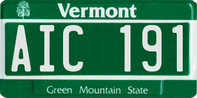VT license plate AIC191