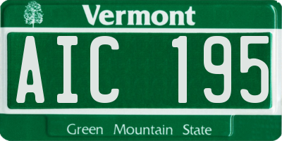 VT license plate AIC195