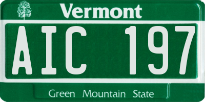 VT license plate AIC197
