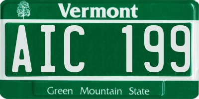 VT license plate AIC199