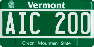 VT license plate AIC200