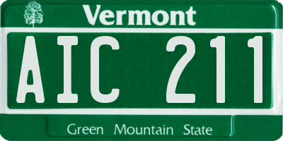 VT license plate AIC211