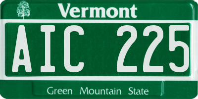 VT license plate AIC225