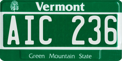 VT license plate AIC236