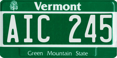 VT license plate AIC245