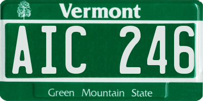 VT license plate AIC246