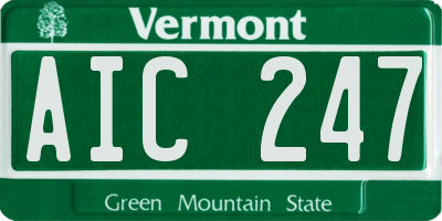VT license plate AIC247