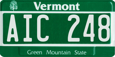 VT license plate AIC248