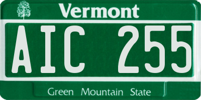 VT license plate AIC255