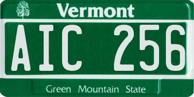 VT license plate AIC256
