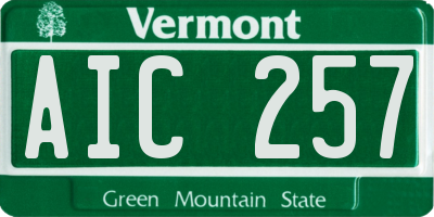VT license plate AIC257