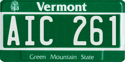 VT license plate AIC261