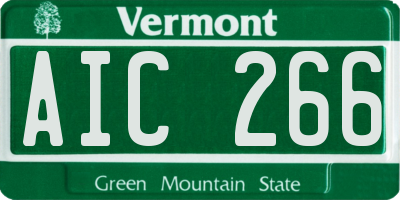 VT license plate AIC266