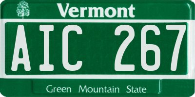 VT license plate AIC267