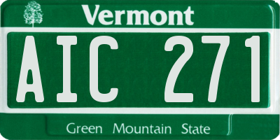 VT license plate AIC271