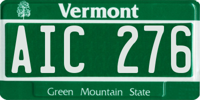 VT license plate AIC276