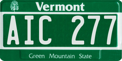 VT license plate AIC277