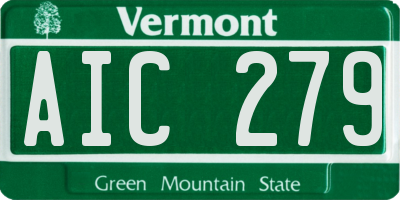 VT license plate AIC279