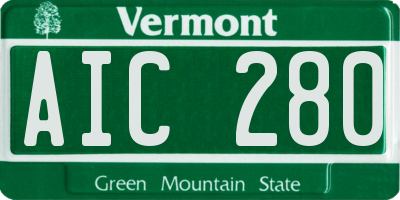 VT license plate AIC280