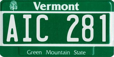 VT license plate AIC281