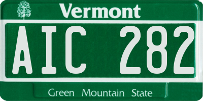 VT license plate AIC282