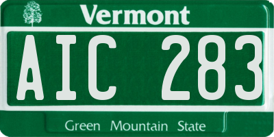 VT license plate AIC283