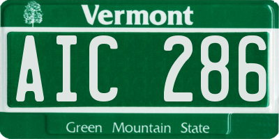 VT license plate AIC286