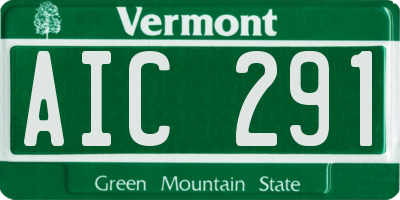 VT license plate AIC291
