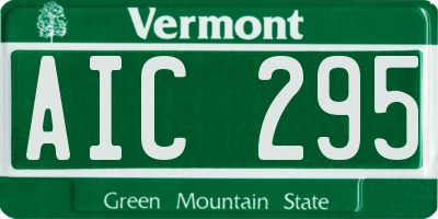 VT license plate AIC295