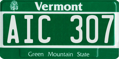 VT license plate AIC307