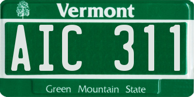 VT license plate AIC311