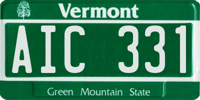 VT license plate AIC331