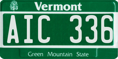 VT license plate AIC336