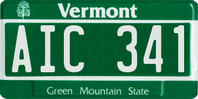 VT license plate AIC341