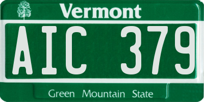 VT license plate AIC379