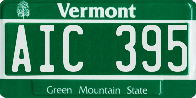 VT license plate AIC395