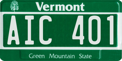 VT license plate AIC401
