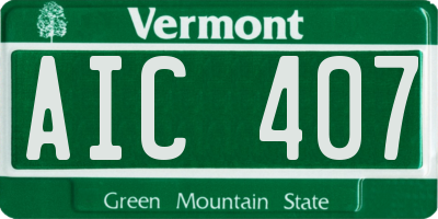 VT license plate AIC407
