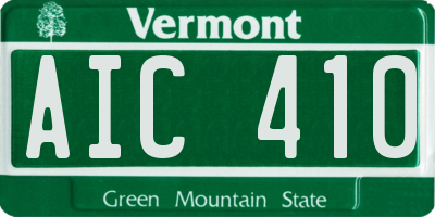 VT license plate AIC410