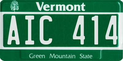 VT license plate AIC414