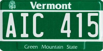 VT license plate AIC415