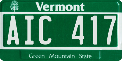 VT license plate AIC417
